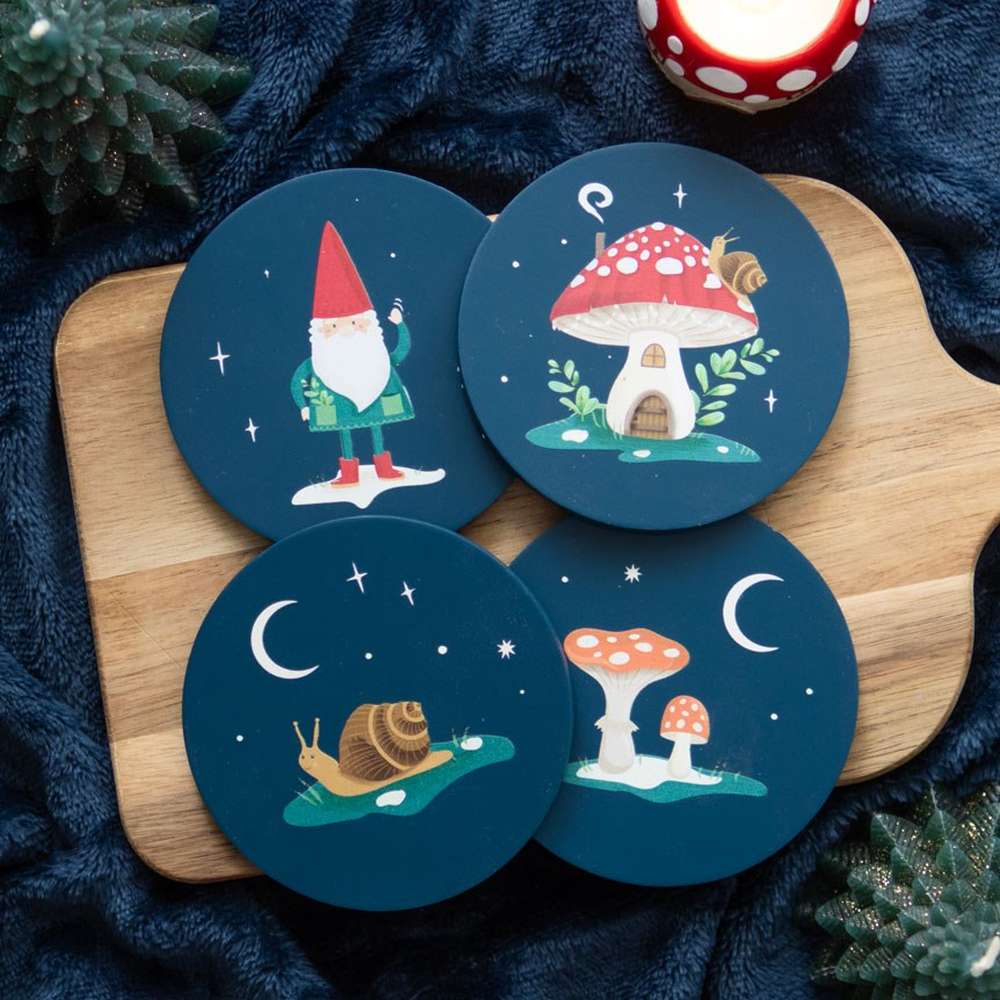 Something Different - Gnome Sweet Gnome Onderzetter Set - Blauw